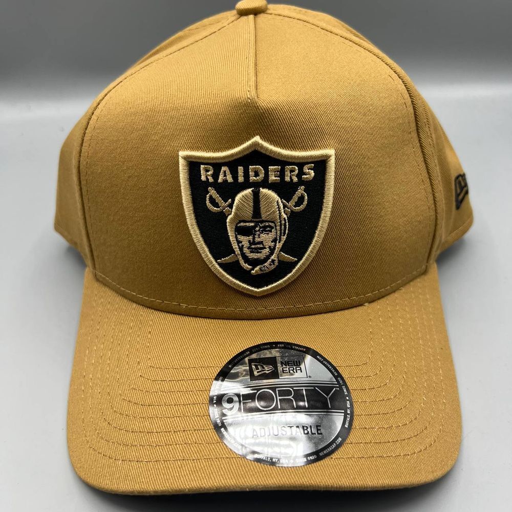 Las Vegas Raiders Hat Men Brown Gray 9Forty New Era‎ Snap Back Cap